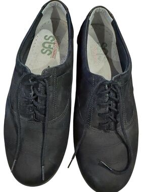 Tripad Comfort SAS Black Suede Style Shoes Size 8W